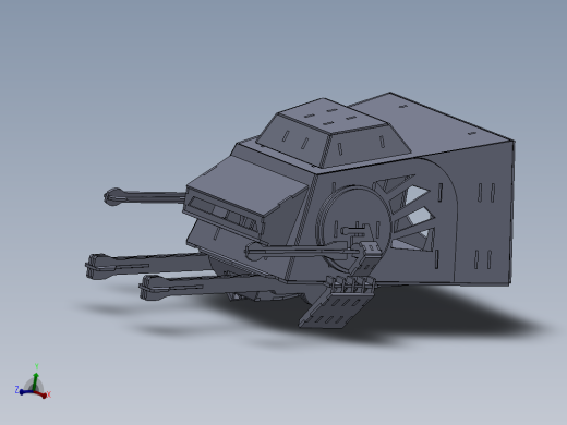 AT-AT帝国步行机四足机器人拼装模型3D图纸 Solidworks 附STEP