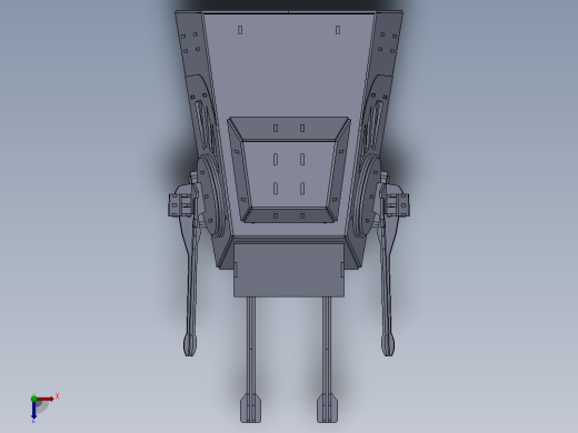AT-AT帝国步行机四足机器人拼装模型3D图纸 Solidworks 附STEP俯视缩略图