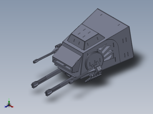 AT-AT帝国步行机四足机器人拼装模型3D图纸 Solidworks 附STEP正等轴测缩略图