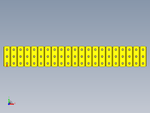 彩色公头100mil（2.54mm）系列-DS1021_yellow_3x21p_100mil_Type19_rev1.0前视缩略图