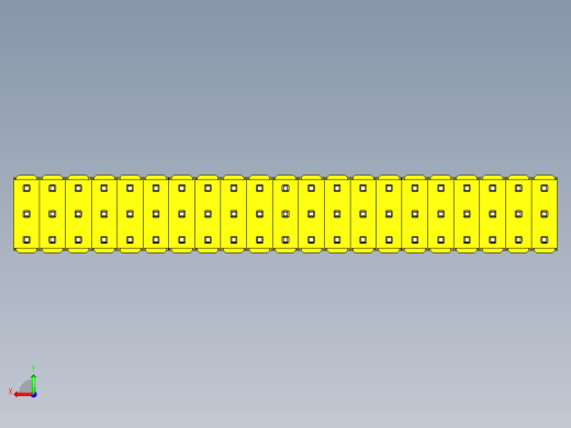 彩色公头100mil（2.54mm）系列-DS1021_yellow_3x21p_100mil_Type19_rev1.0后视缩略图