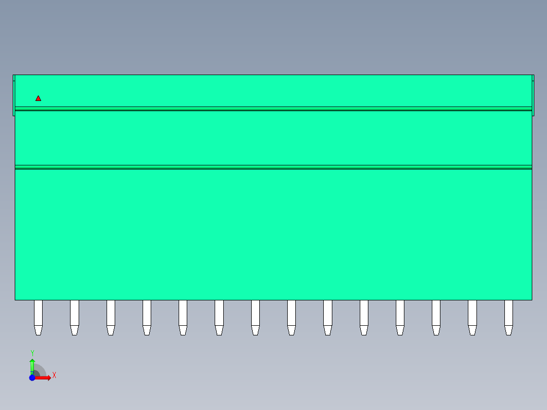DEGSON 15EDG 系列 3.5mm 插拔式接线端子 FullPack-15EDGVH-3.5-28P-14-00AH前视图