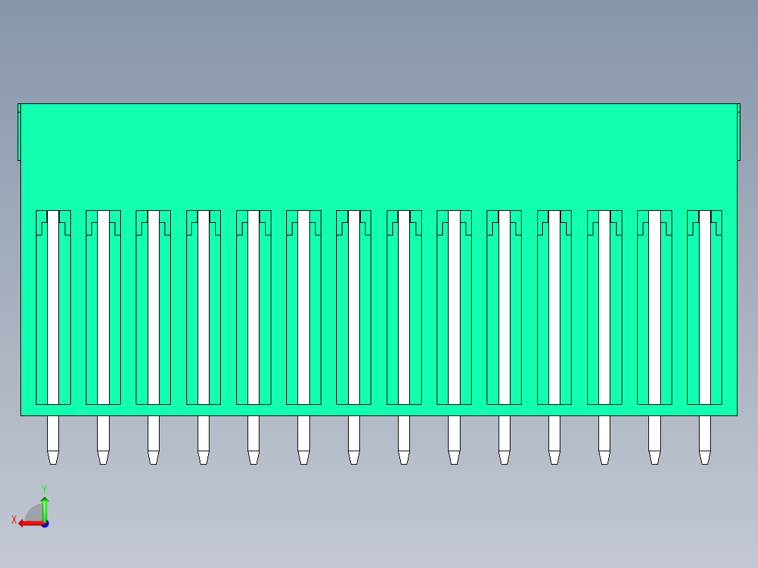 DEGSON 15EDG 系列 3.5mm 插拔式接线端子 FullPack-15EDGVH-3.5-28P-14-00AH后视图