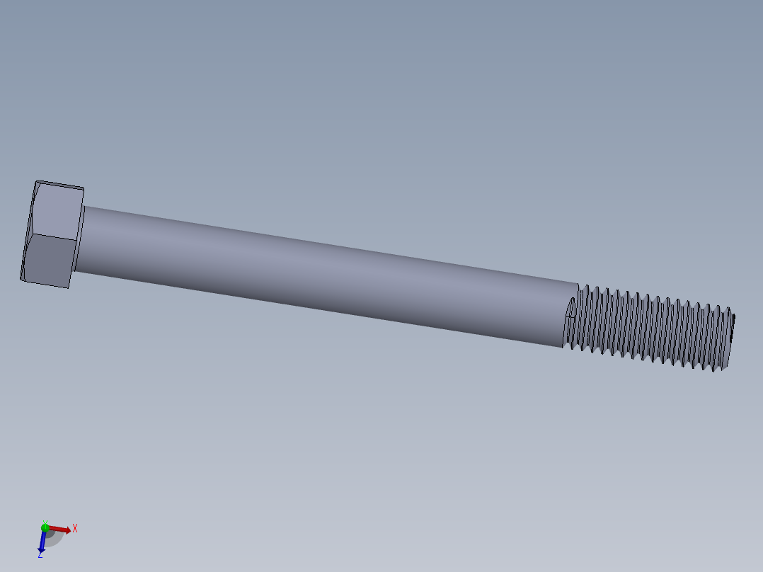 UNC 六角螺栓-Hex Bolt 0.500-13 x 5.SLDPRT