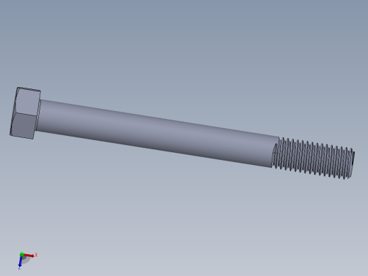 UNC 六角螺栓-Hex Bolt 0.500-13 x 5.SLDPRT