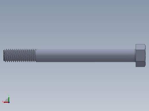 UNC 六角螺栓-Hex Bolt 0.500-13 x 5.SLDPRT后视缩略图
