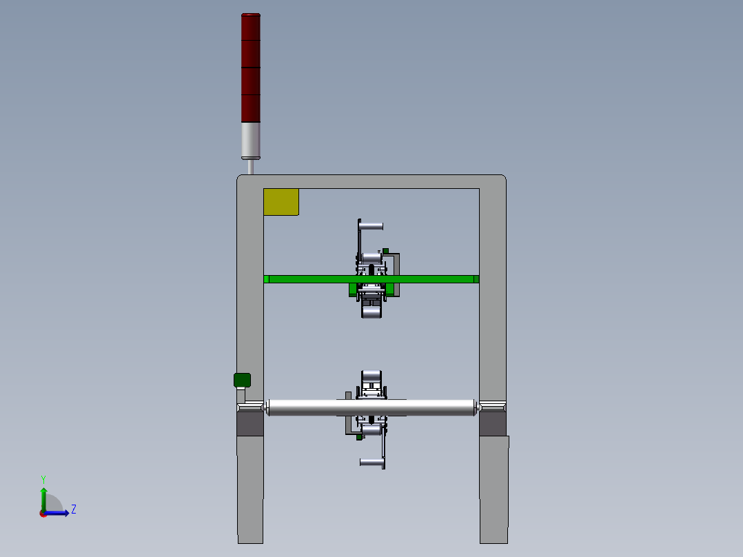 一款封箱机模型左视图