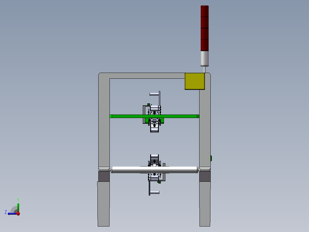 一款封箱机模型右视图