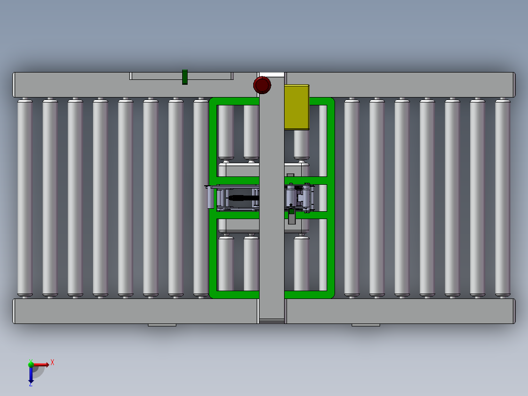 一款封箱机模型俯视图