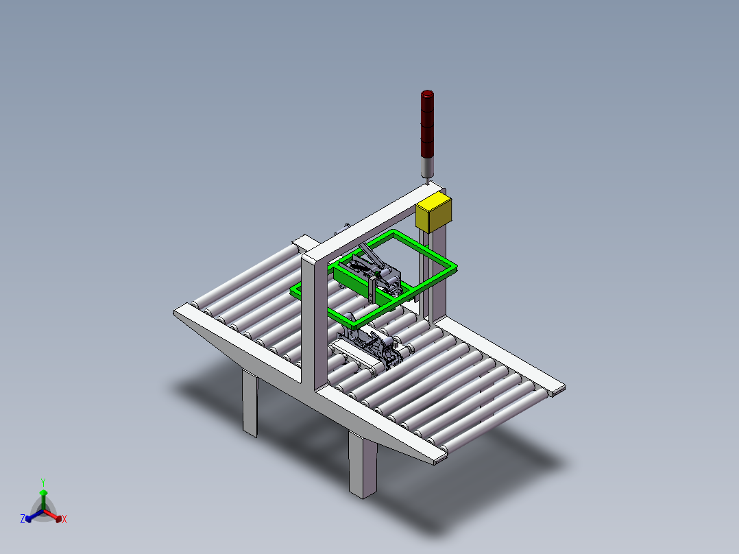 一款封箱机模型正等轴测图