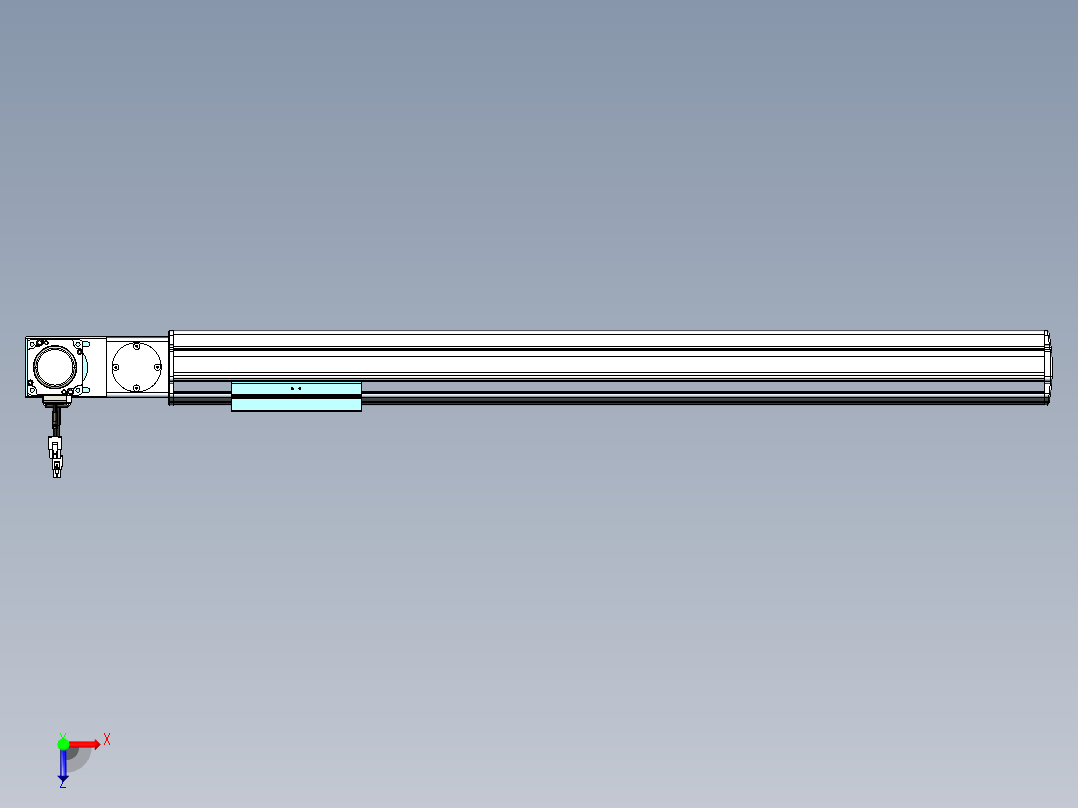 威洛博VBF同步带传动一般环境VBF14-L45-S650-BL-ZP40-C3俯视图