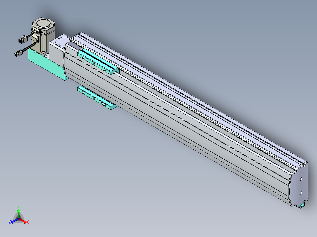 威洛博VBF同步带传动一般环境VBF14-L45-S650-BL-ZP40-C3正等轴测图