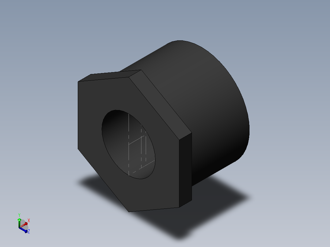 PVC管件-1.5x0.75 reducer正等轴测图
