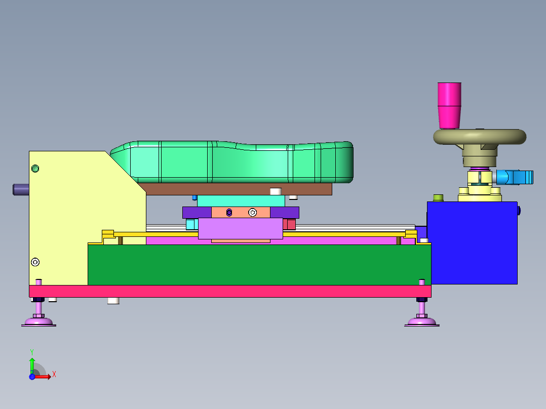 破坏试验夹具前视图