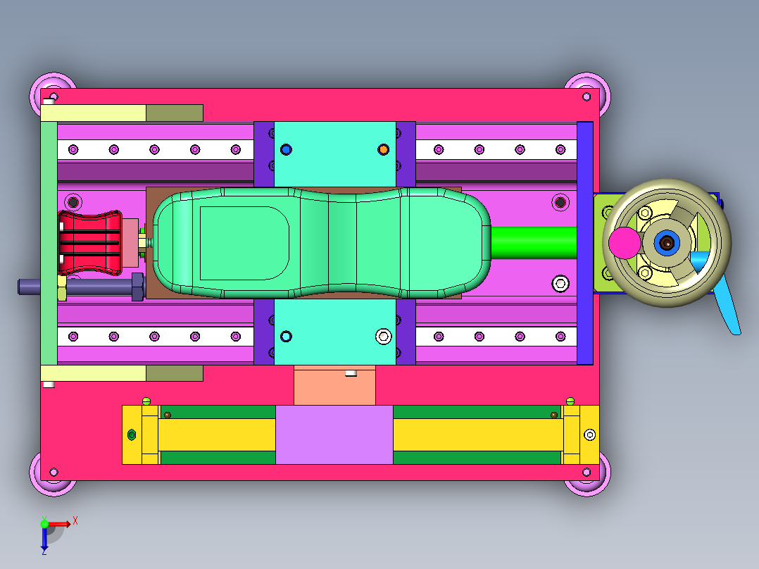 破坏试验夹具俯视图