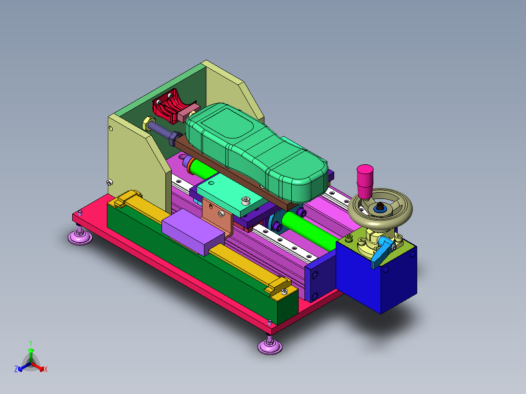 破坏试验夹具正等轴测图