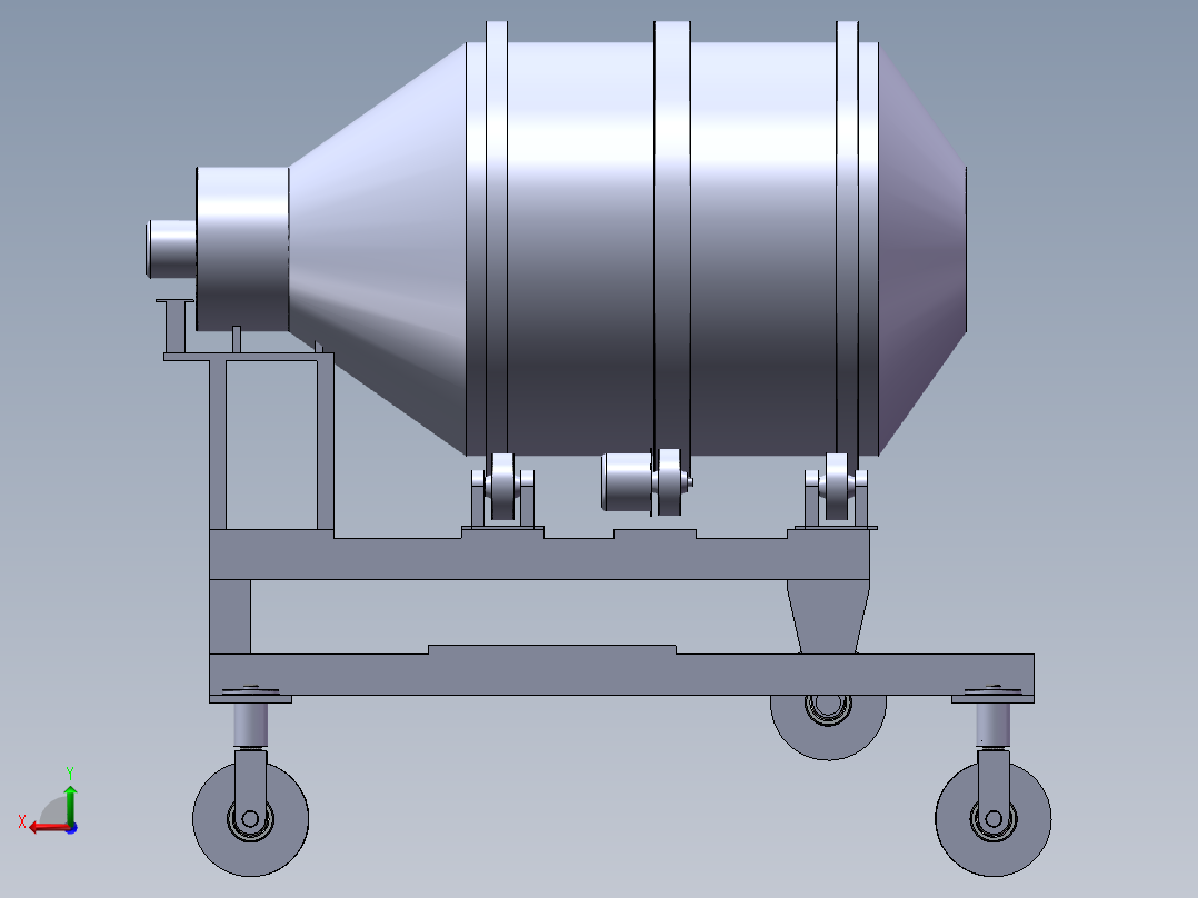 滚筒式烘干机设计含三维+二维+说明书后视图