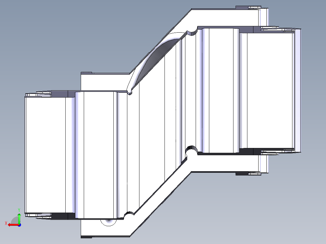 燃气轮机叶片487---模型格式为 stl catia stp后视图