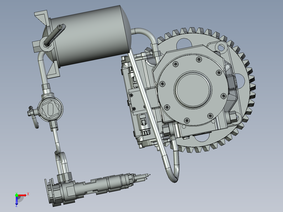 喷油柴油共轨系统(CDI)俯视图