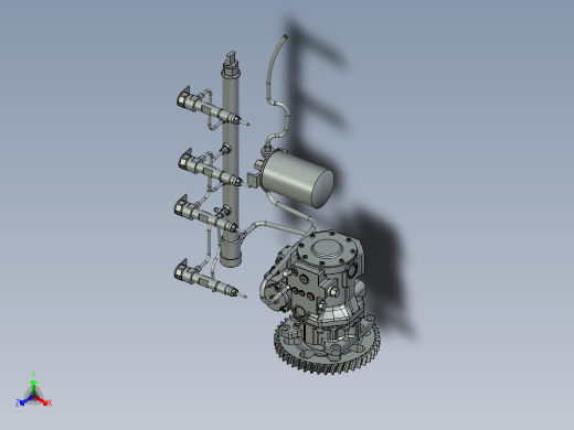 喷油柴油共轨系统(CDI)正等轴测缩略图