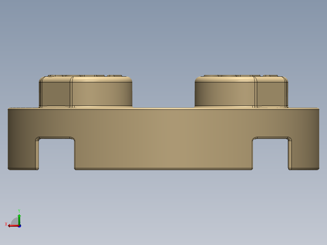 乐高零件 4032 板 2 x 2 圆形-4032 Light Brick Yellow Plate 2 x 2 Round.SLDPRT后视图