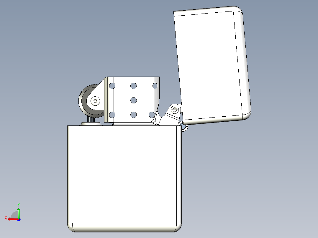 Zippo打火机后视图