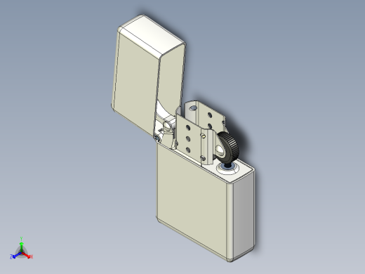 Zippo打火机正等轴测缩略图