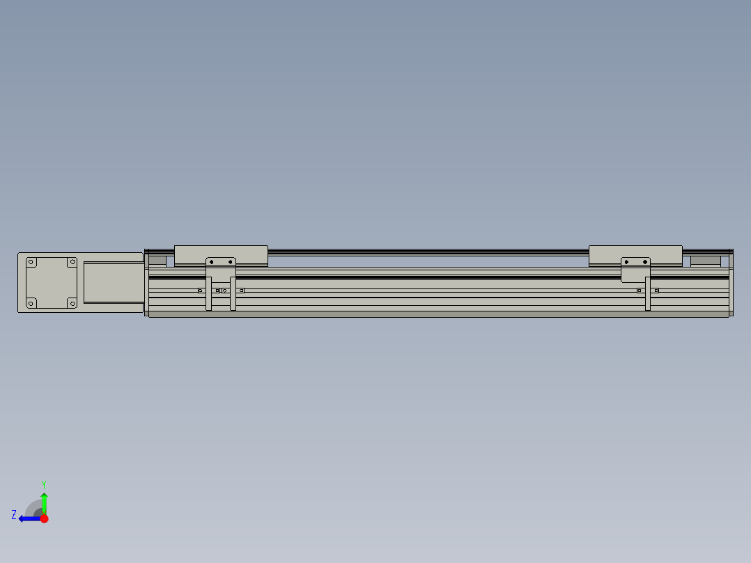 直线模组WG-LHB12-S450-BL设计图纸右视图