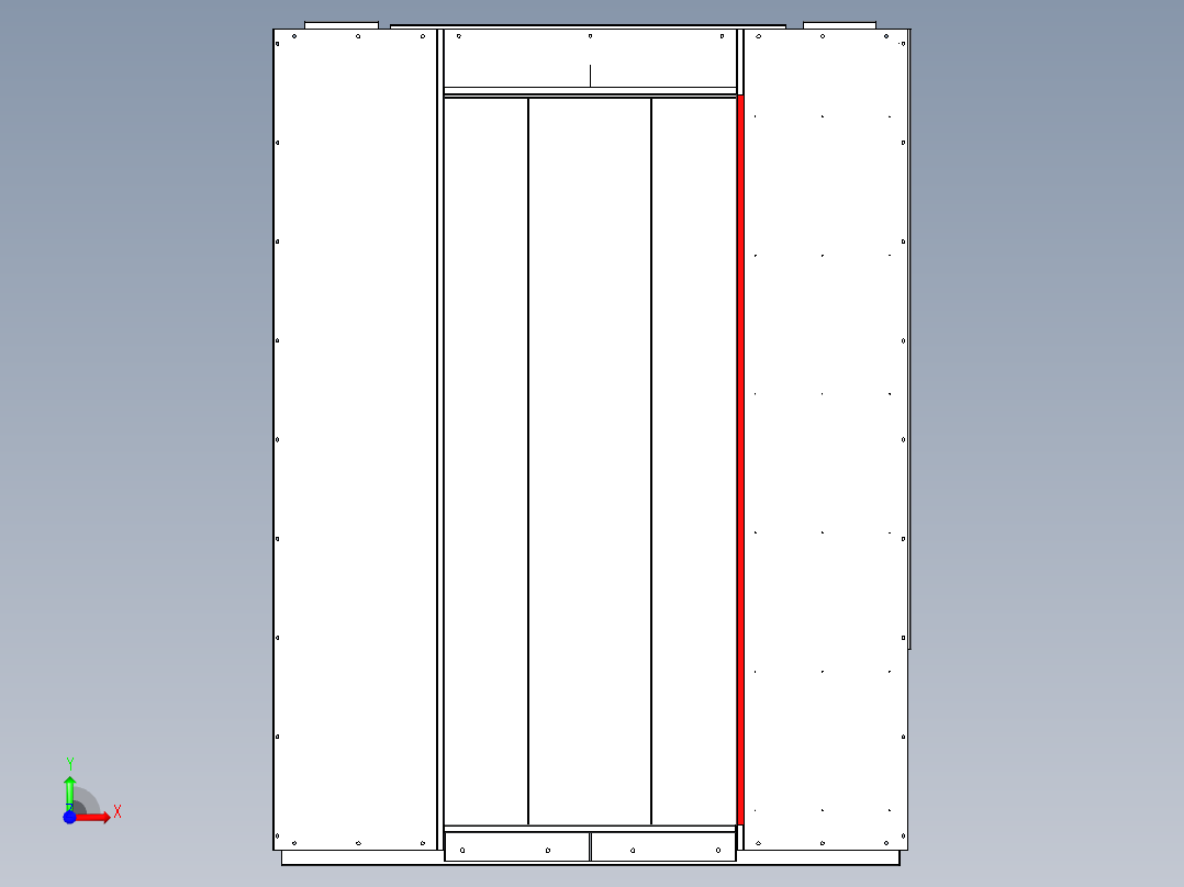 电梯轿厢结构前视图
