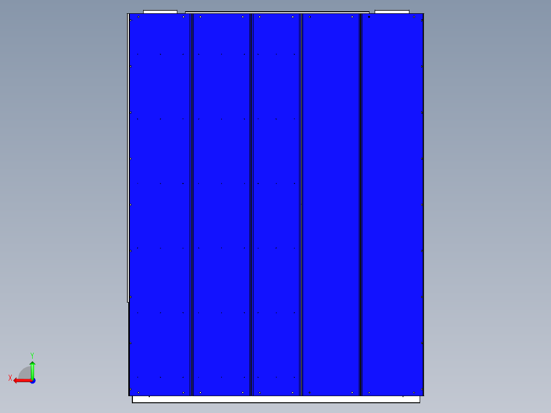 电梯轿厢结构后视图