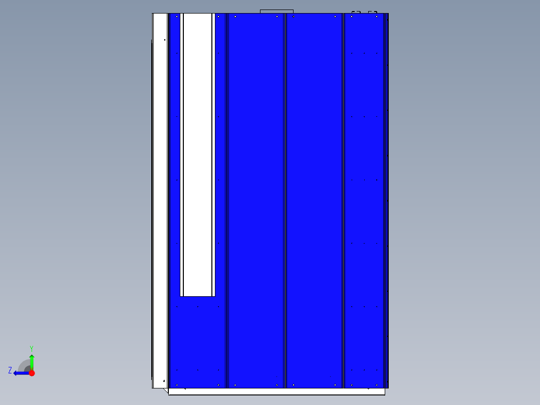 电梯轿厢结构右视图