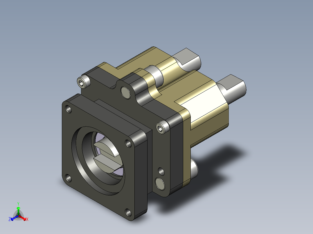 齿轮多轴器正等轴测图