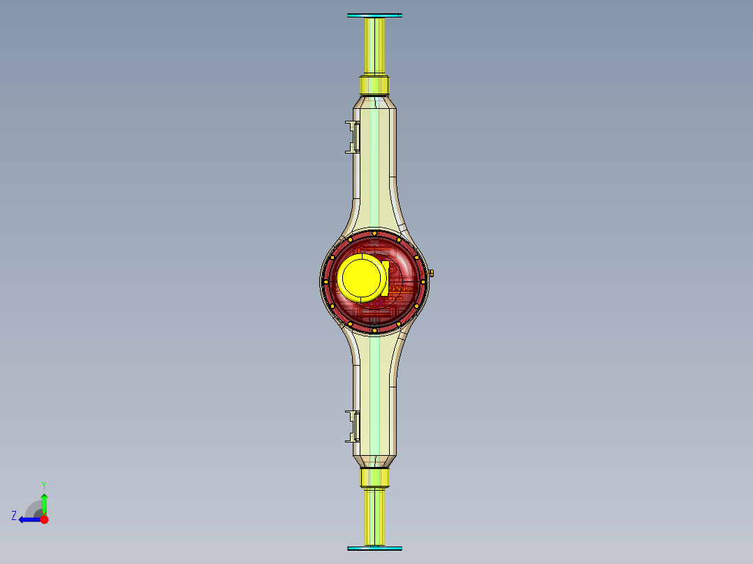 某电动驱动桥设计【非断开式后驱动桥】【含三维catia+文档】右视图