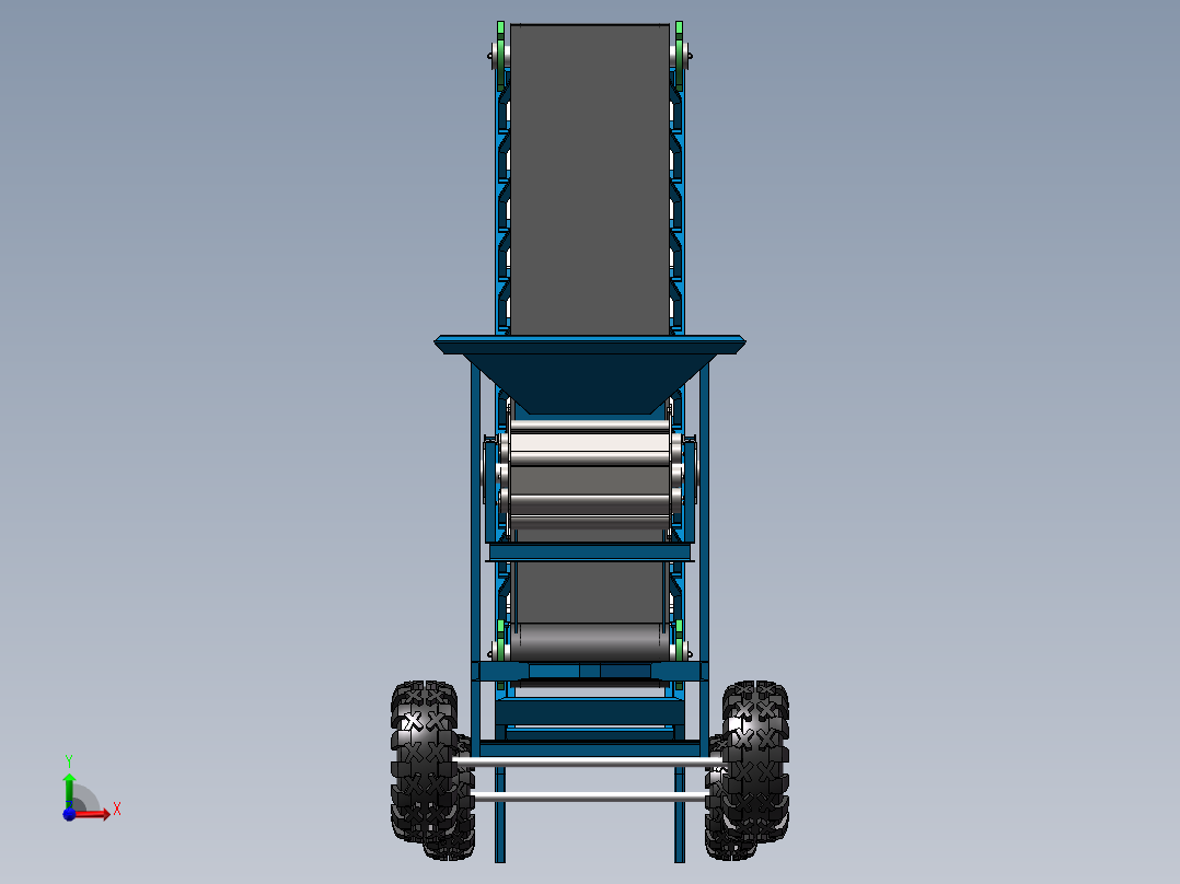 有机肥粉碎机前视图