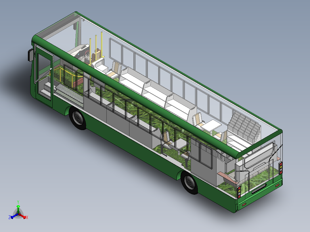 流动图书馆正等轴测图