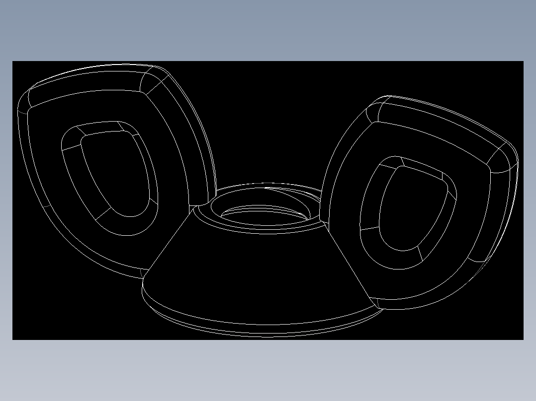 WING NUT 10-24 Thread size 27-64in Base Diameter.DWG