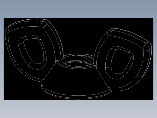 WING NUT 10-24 Thread size 27-64in Base Diameter.DWG