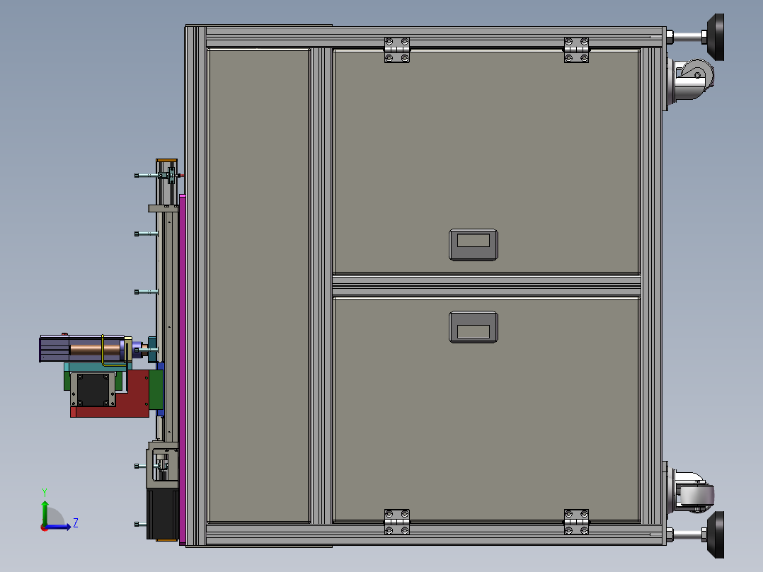 计算机按键功能检测设备左视图