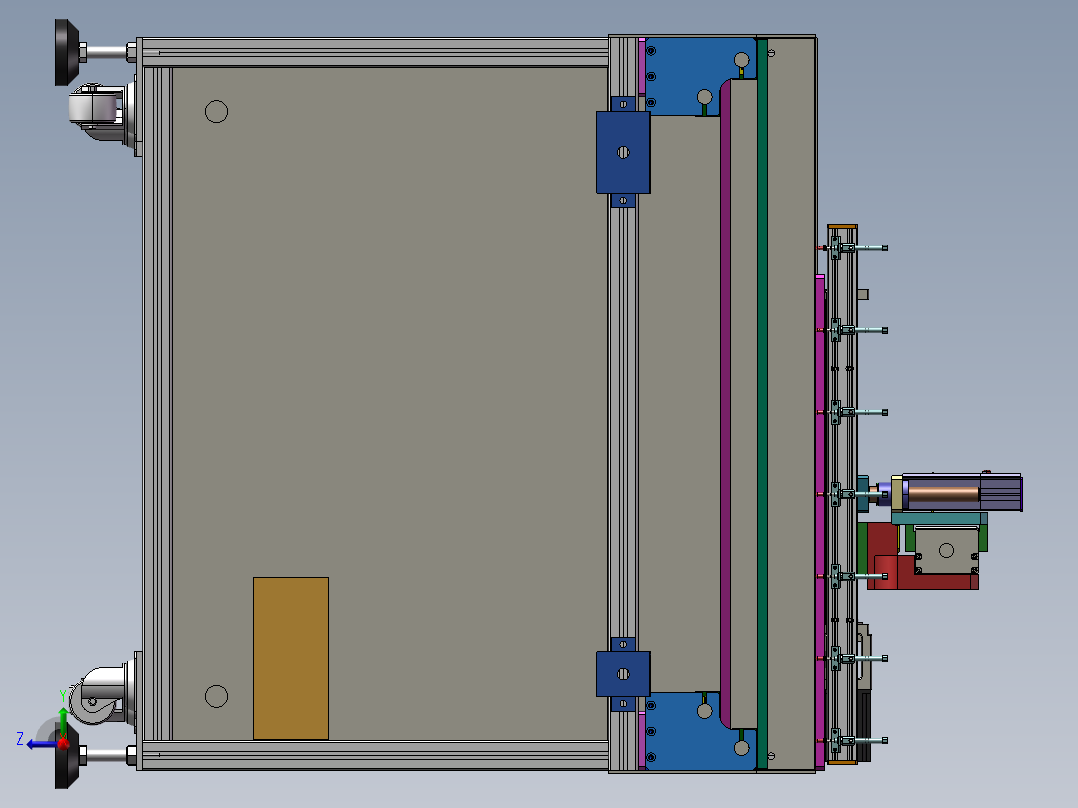 计算机按键功能检测设备右视图