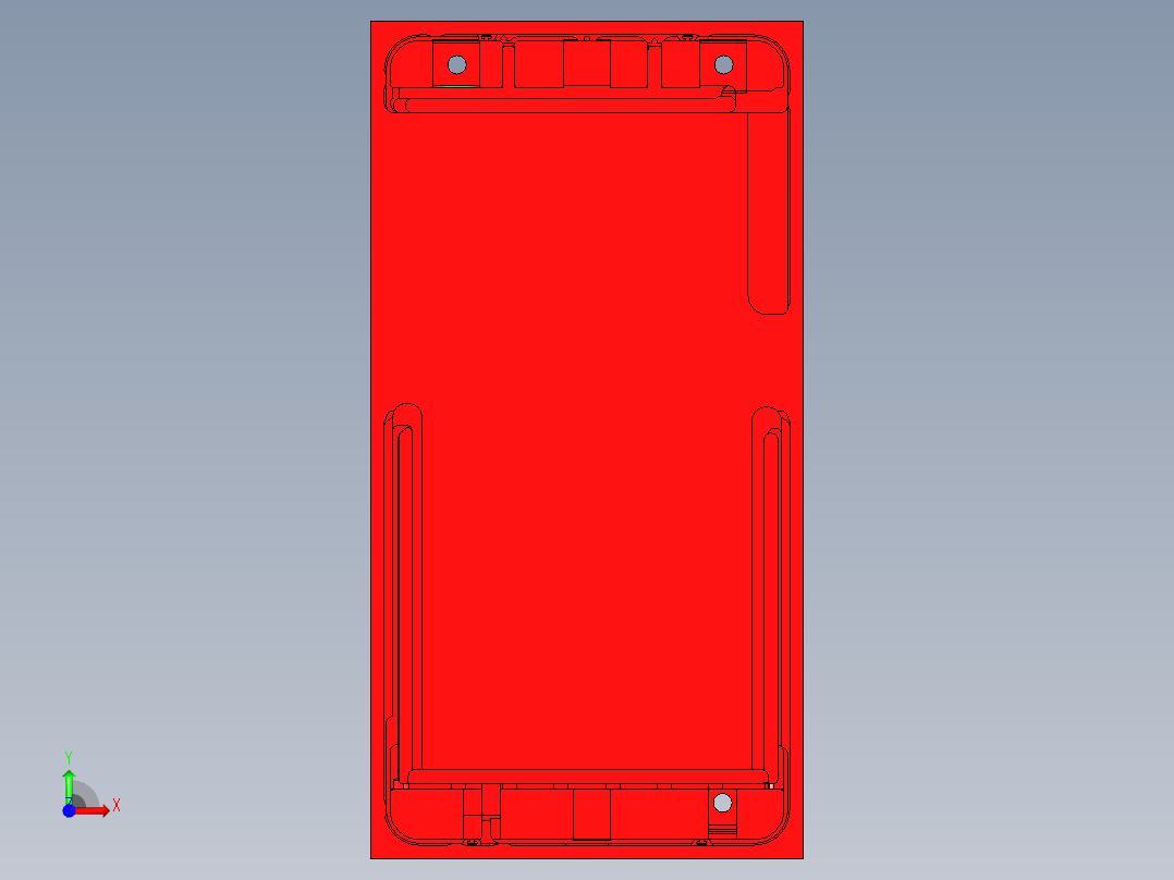 R3-笔记本CNC工装夹具三维模型CNC1前视图