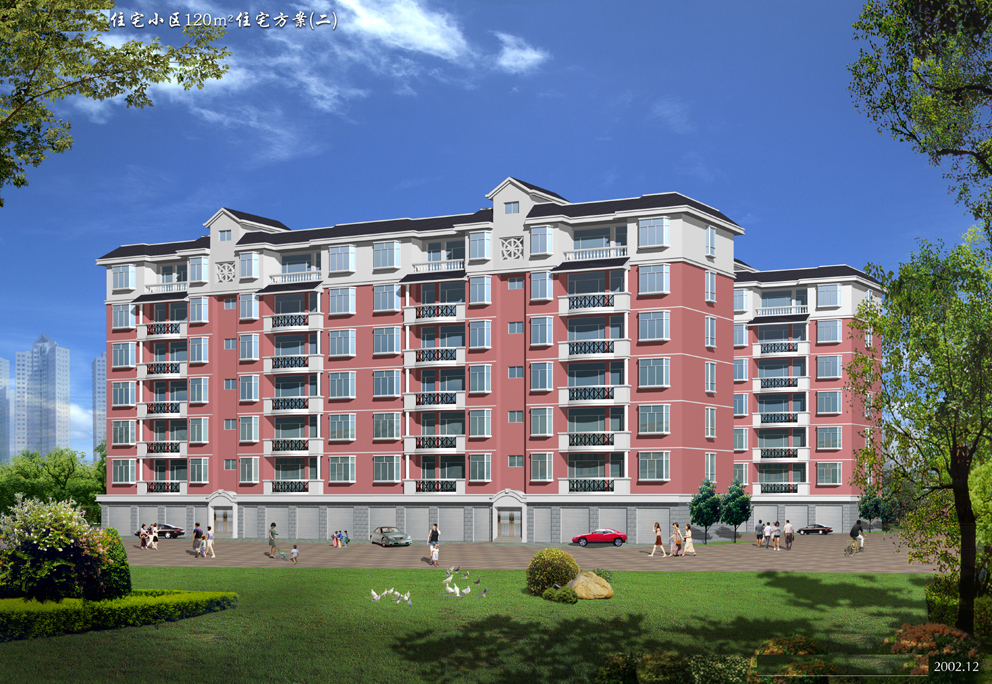 120平米住宅及错层建施图带效果图