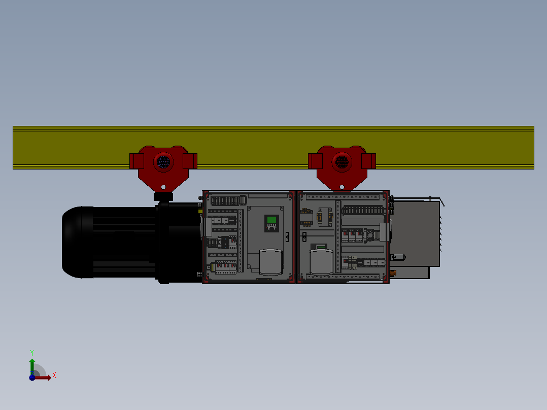 10吨电动葫芦起重机(带电控柜)前视图