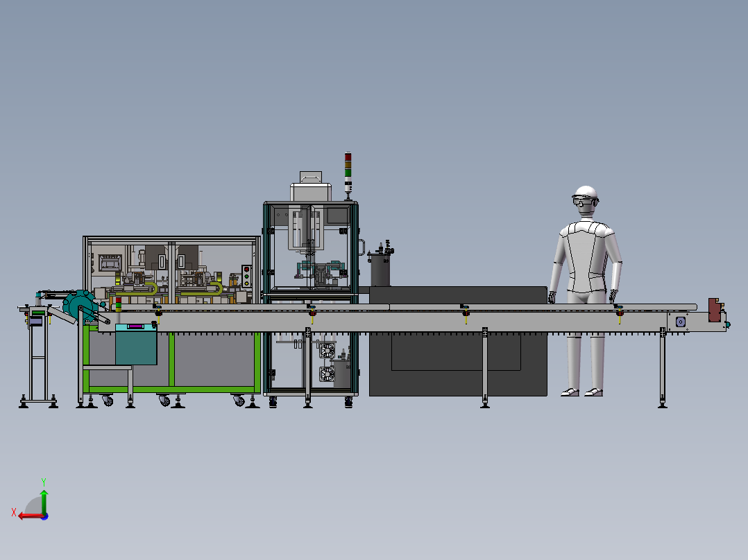 糖果加工包装线sw20可编辑后视图