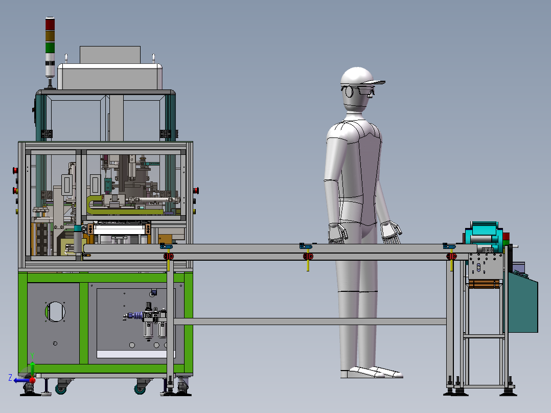 糖果加工包装线sw20可编辑右视图