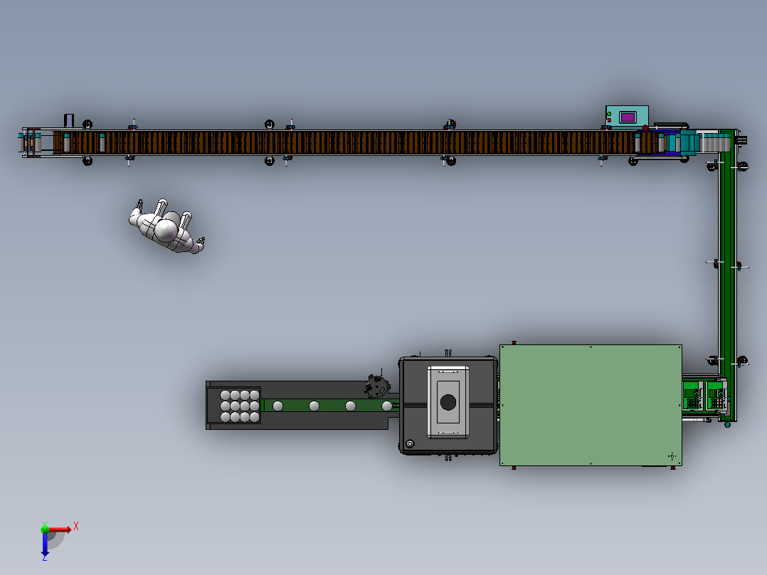糖果加工包装线sw20可编辑俯视图