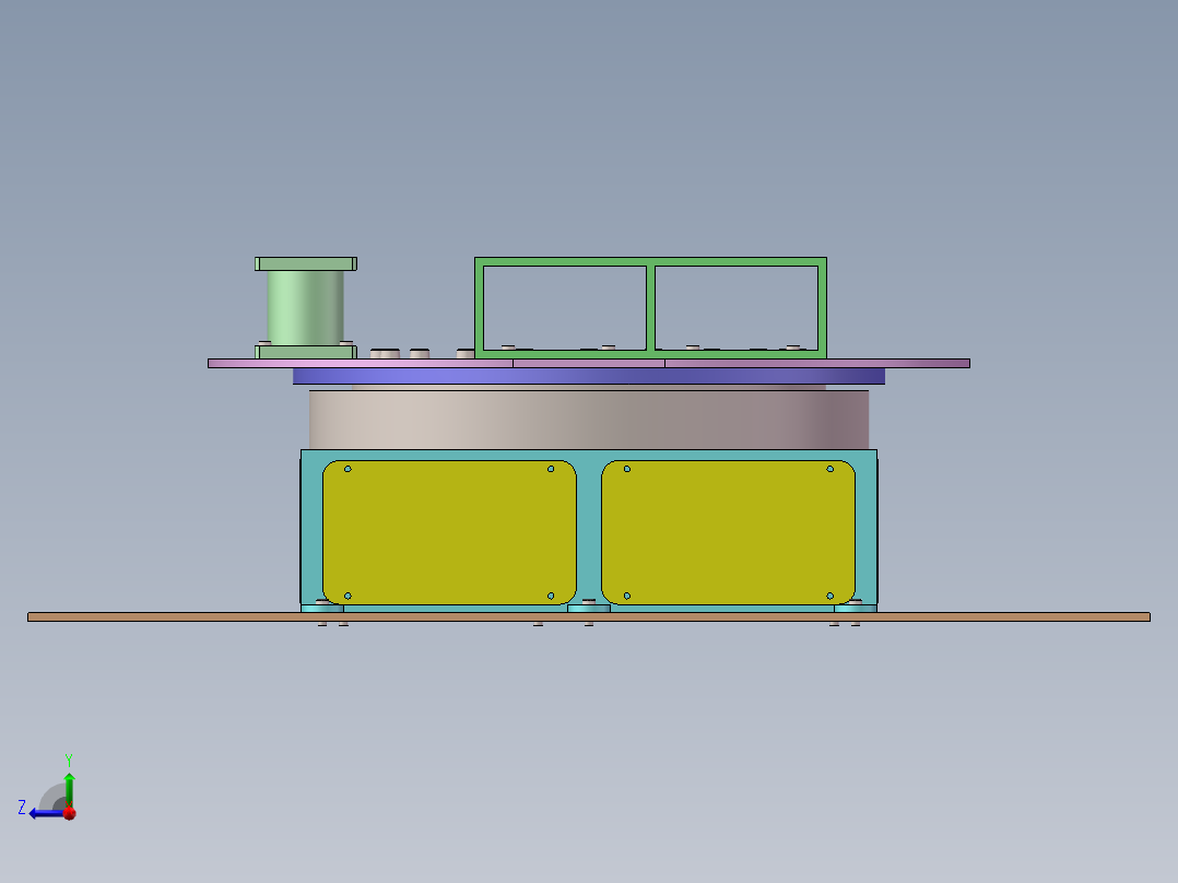 重载电动旋转台sw16可编辑右视图