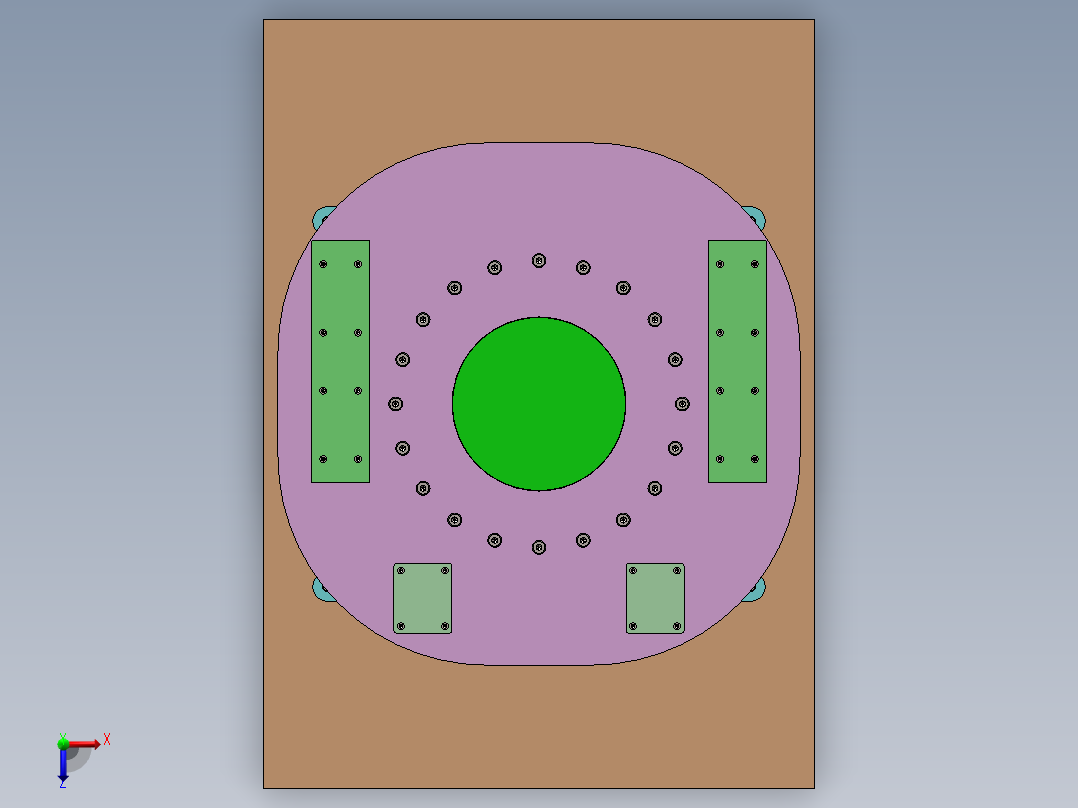 重载电动旋转台sw16可编辑俯视图