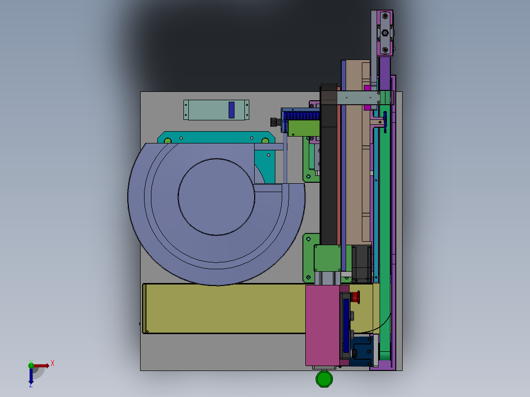上料机械手sw18可编辑俯视图