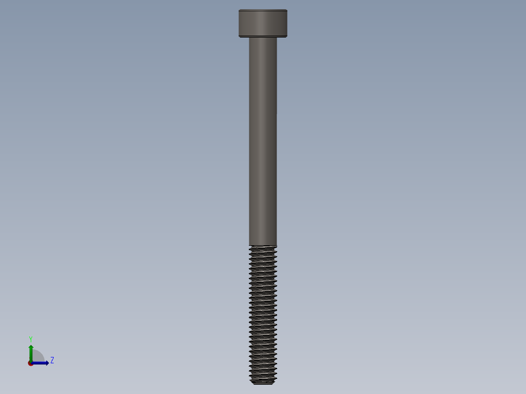 Screw_DIN_912_M4x50_A2.SLDPRT公制内六角螺钉左视图