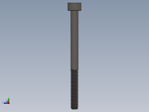 Screw_DIN_912_M4x50_A2.SLDPRT公制内六角螺钉右视缩略图